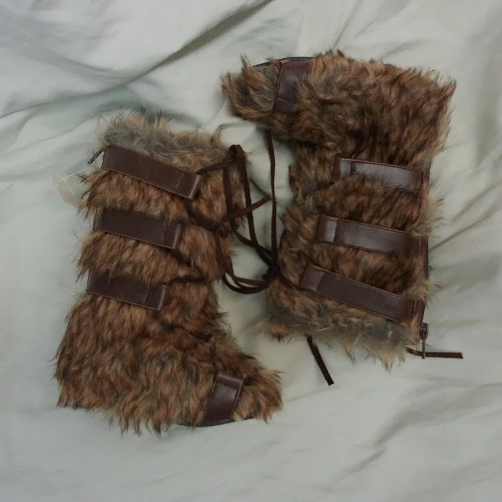 Joyfolie Brown Fur Zoe Boots